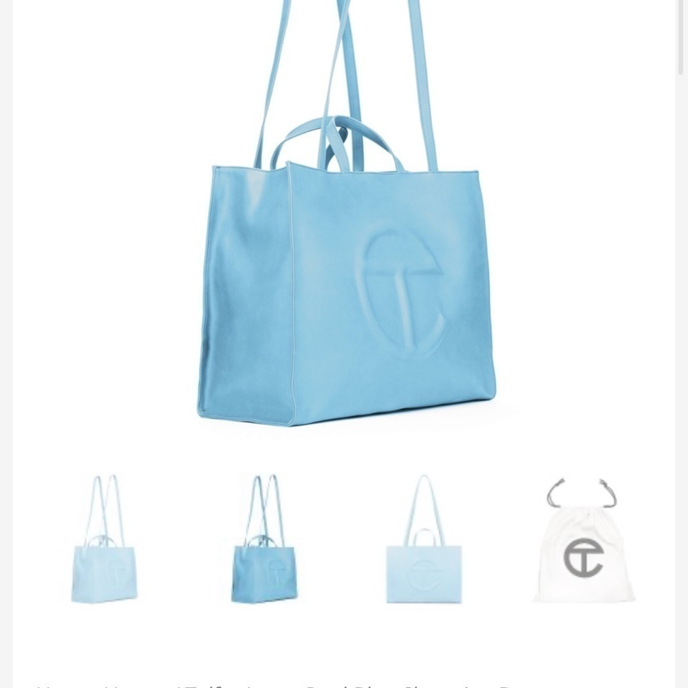 Telfar Medium Pool Blue Shopping Bag - Picture 6 of 6